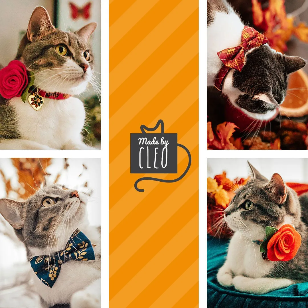 Pet Bow Tie - "Velvet - Merlot" - Burgundy Wine Velvet Bowtie / Wedding / For Cats   Small Dogs / Removable (One Size)