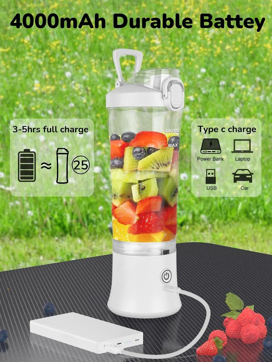 Portable Blender – Powerful, Rechargeable & Travel-Friendly!