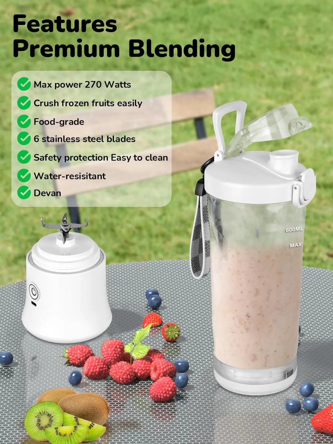 Portable Blender – Powerful, Rechargeable & Travel-Friendly!