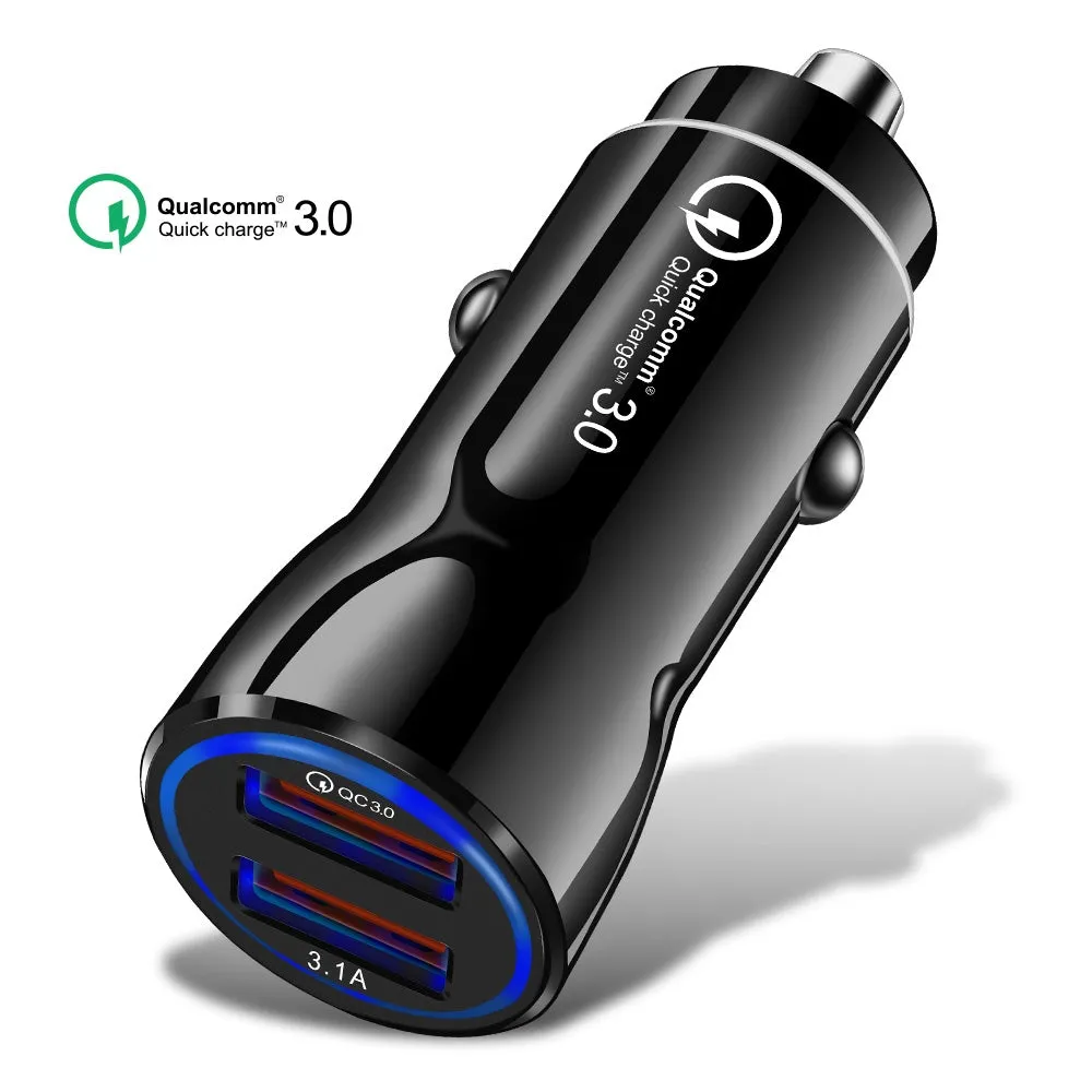 Portable Qc3.0 Fast Charge Dual Port Car Charger Overheating