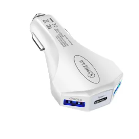 QC3.0 3.5A 2USB Type-c Car Charger Constant Temperature Fast