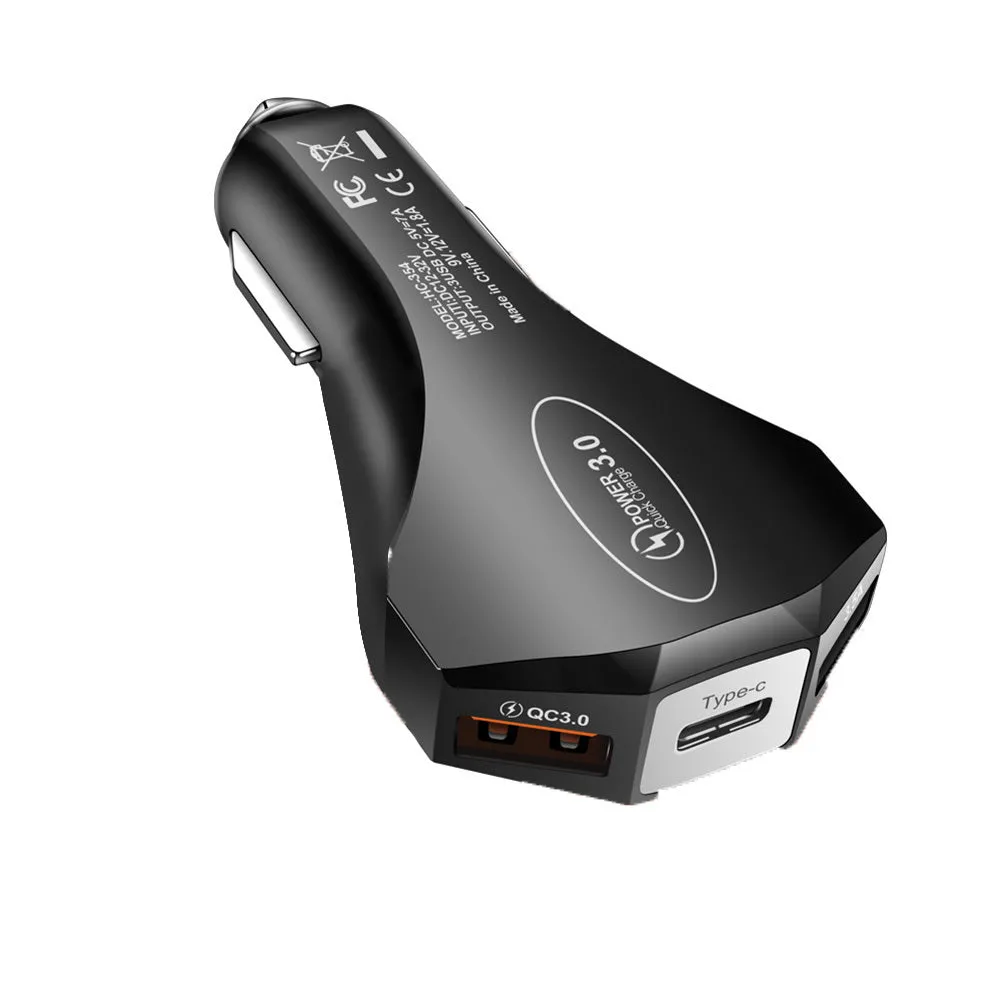 QC3.0 3.5A 2USB Type-c Car Charger Constant Temperature Fast