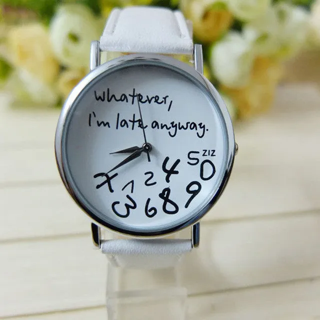 Quartz Leather Wrist Watch For Women