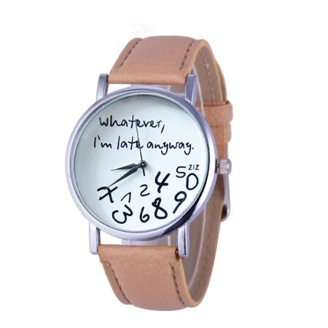 Quartz Leather Wrist Watch For Women