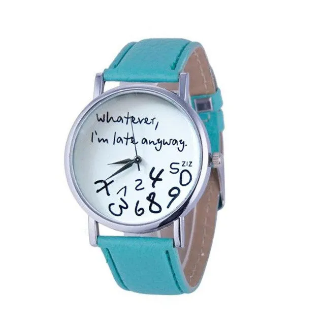 Quartz Leather Wrist Watch For Women