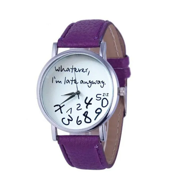 Quartz Leather Wrist Watch For Women