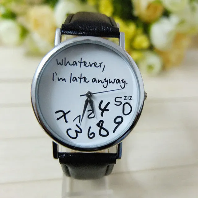 Quartz Leather Wrist Watch For Women
