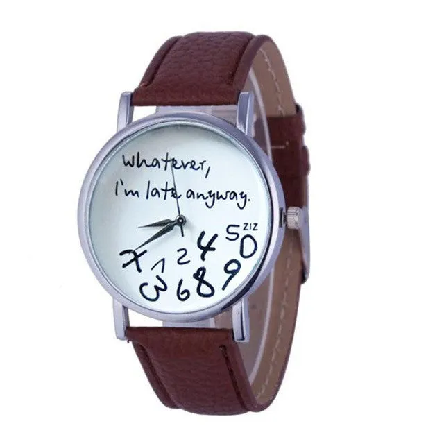 Quartz Leather Wrist Watch For Women
