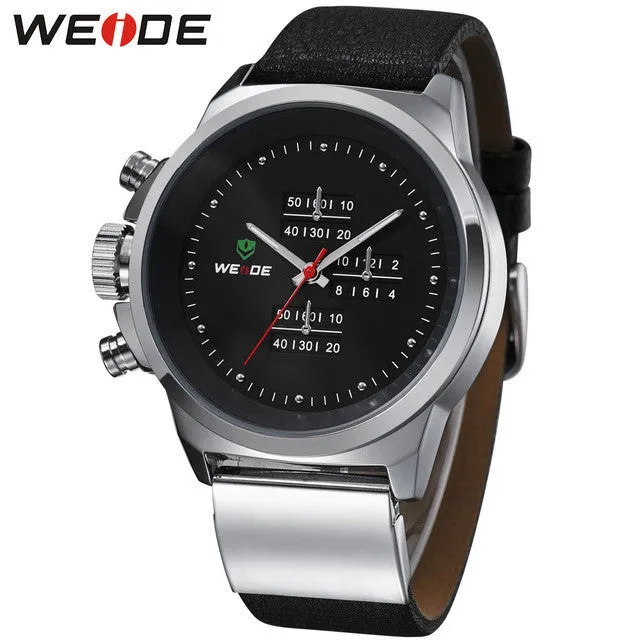 Quartz Watch Men Full Steel Military Watches Sport  Brand Leather Strap Wristwatch Sports Diver Dress Limited WH3305