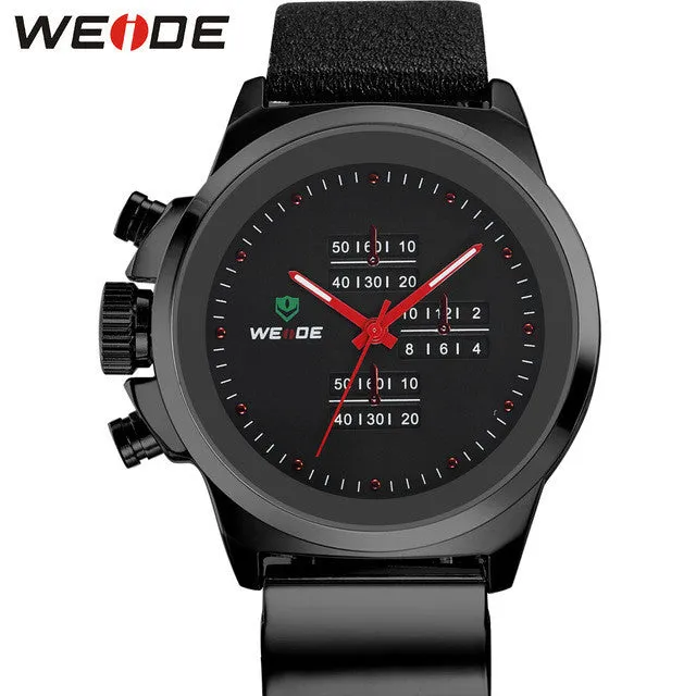 Quartz Watch Men Full Steel Military Watches Sport  Brand Leather Strap Wristwatch Sports Diver Dress Limited WH3305