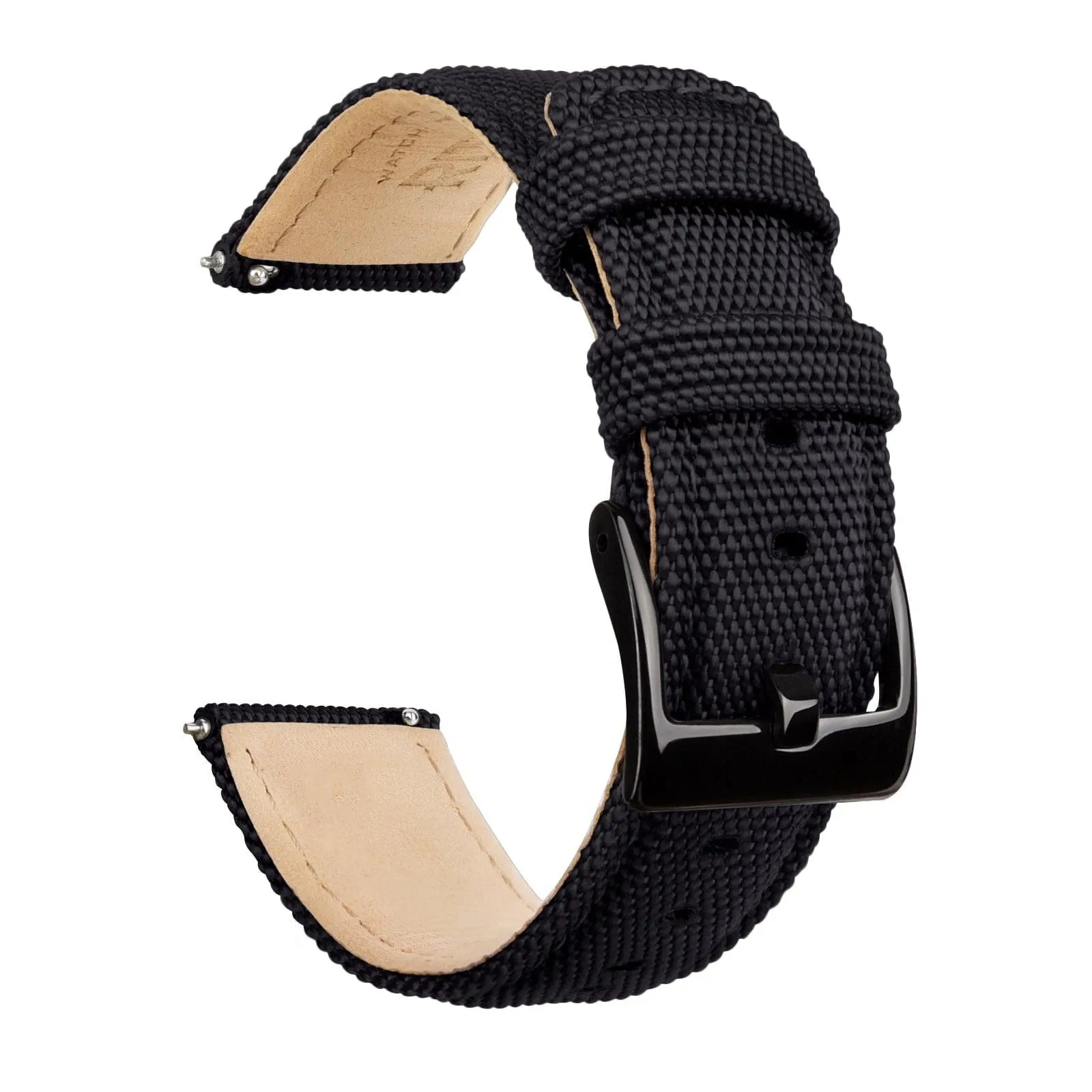 Ritche Black Sailcloth Quick Release Watch Band