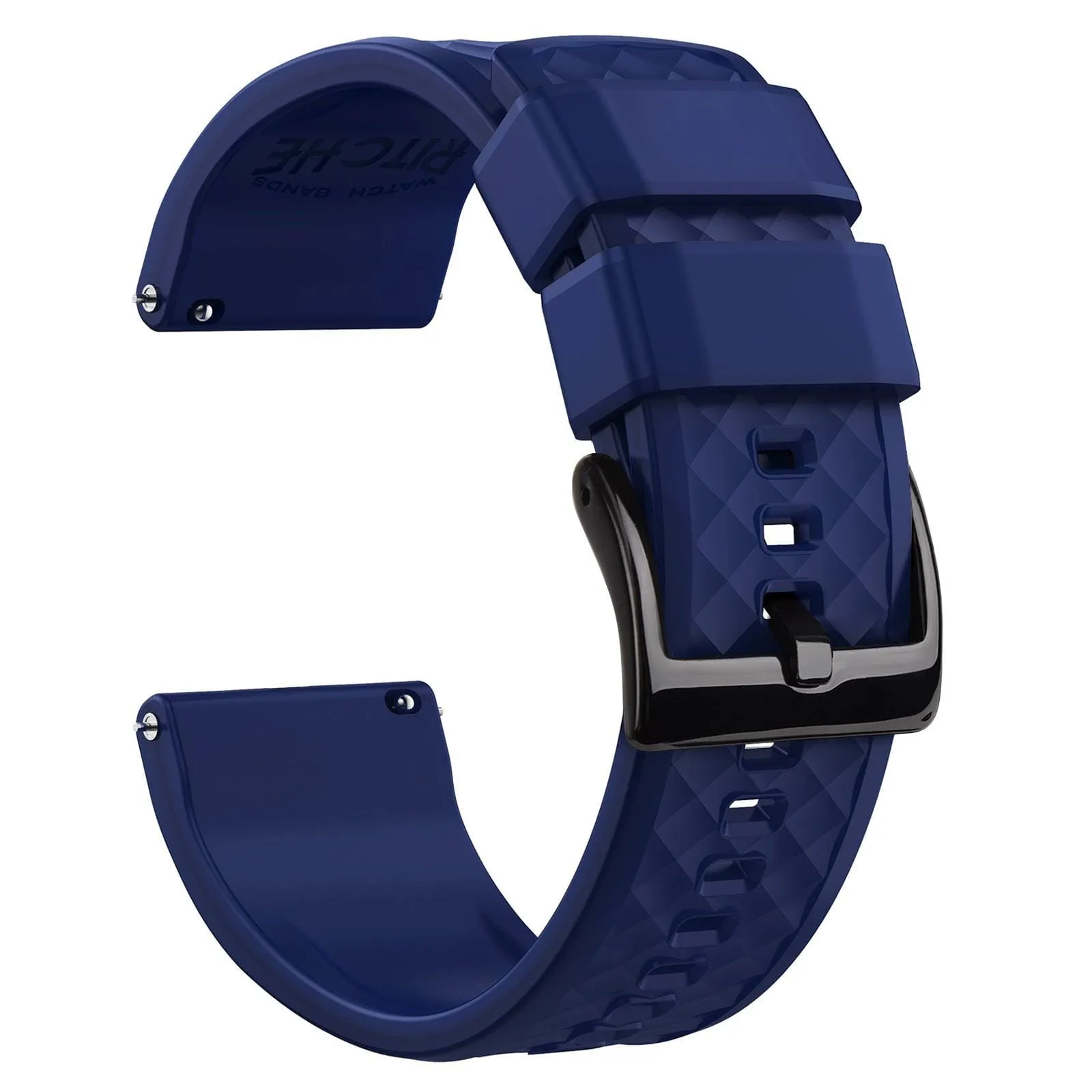 Ritche Navy Blue Classic silicone Rubber Watch Bands