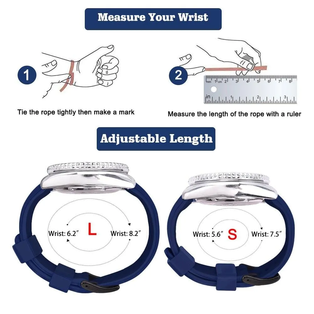 Ritche Navy Blue Classic silicone Rubber Watch Bands