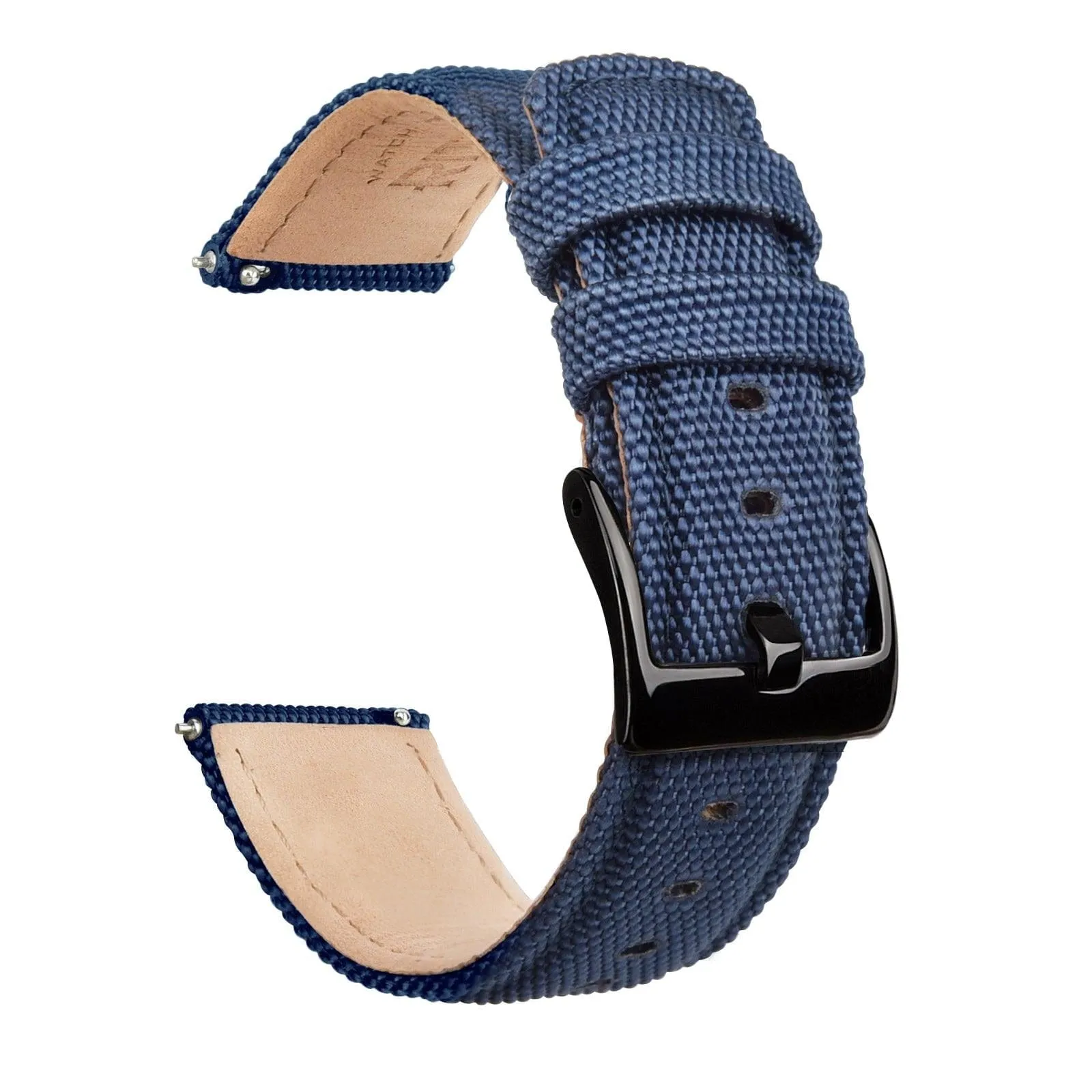 Ritche Navy Blue Sailcloth Quick Release Watch Band