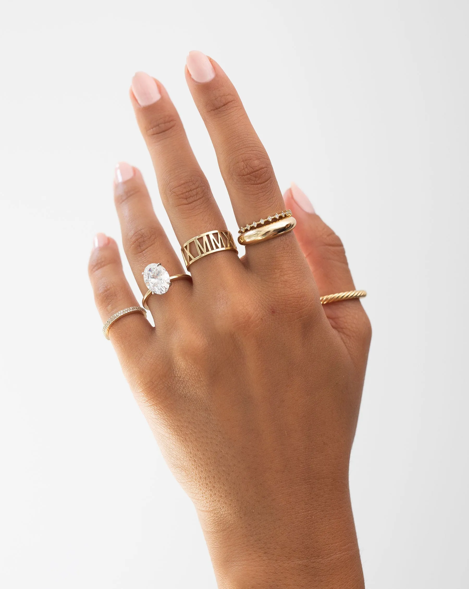 Roman Numeral Personalized Ring
