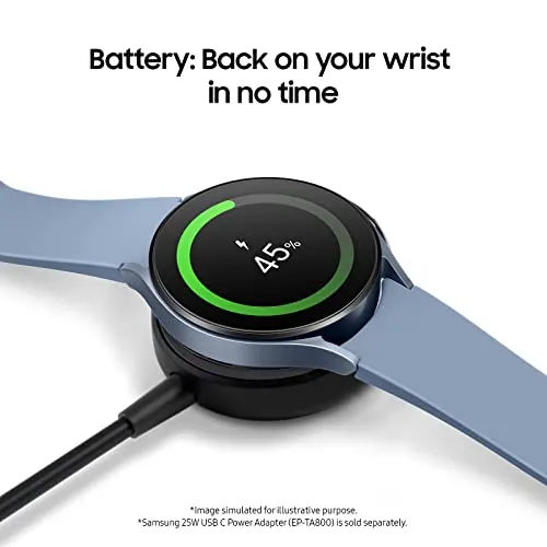 SAMSUNG Galaxy Watch 5 40mm LTE Smartwatch w/Body, Health, Fitness and Sleep Tracker, Improved Battery, Sapphire Crystal Glass, Enhanced GPS Tracking, US Version, Gray