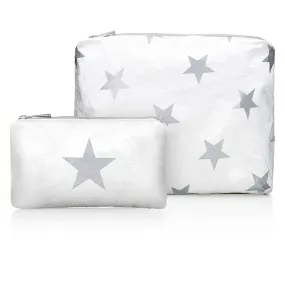 Set of Two - Organizational Packs - Shimmer White with Multi Silver Stars