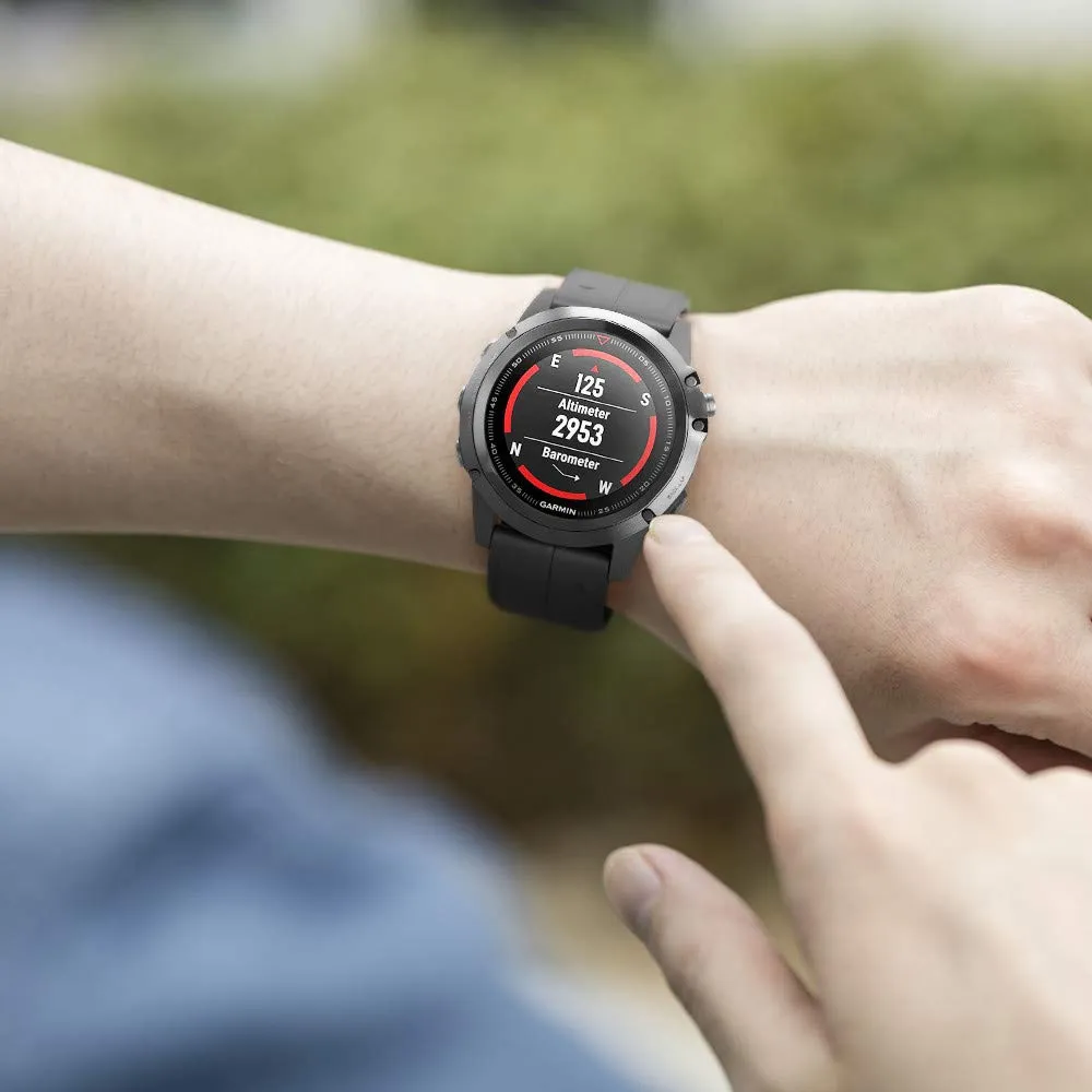 Silicone Bands For Garmin Fenix 7X | Fenix 6X | Fenix 5X | Fenix 5P | 5 Plus | Fenix 6X Pro | Fenix 3 - Black