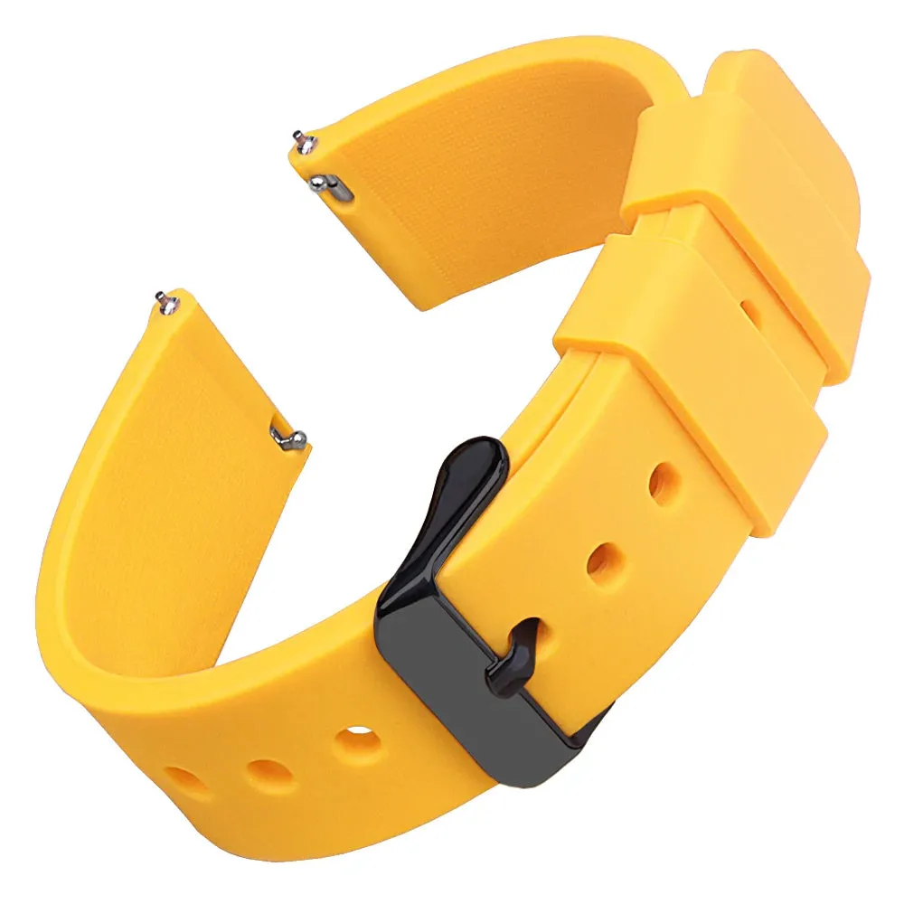 Silicone Watch Bands 16 mm Soft Quick Release Rubber Watch Bands Samsung Galaxy, Garmin Huawei Watch Straps