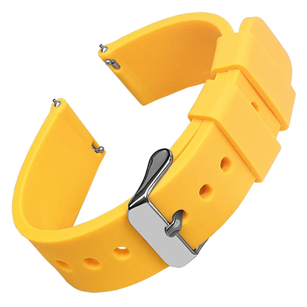 Silicone Watch Bands 16 mm Soft Quick Release Rubber Watch Bands Samsung Galaxy, Garmin Huawei Watch Straps