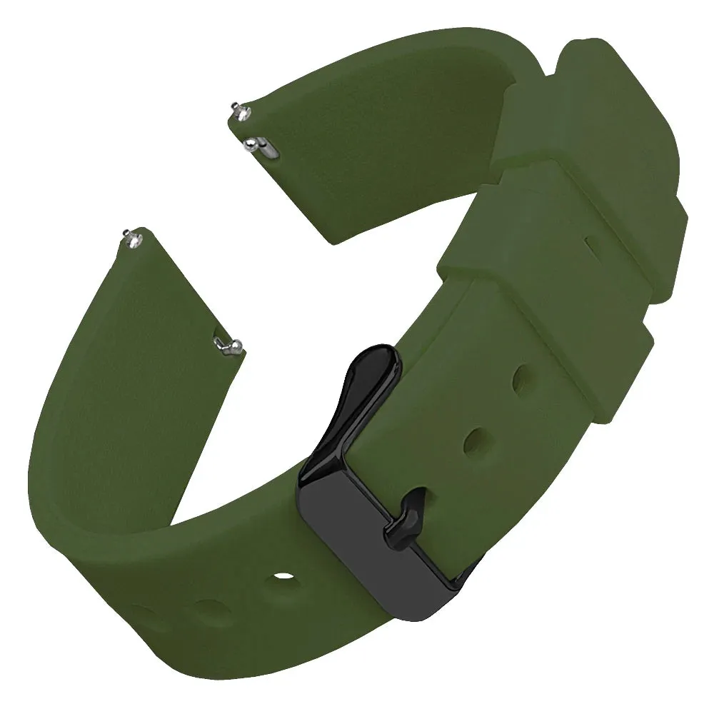 Silicone Watch Bands 16 mm Soft Quick Release Rubber Watch Bands Samsung Galaxy, Garmin Huawei Watch Straps