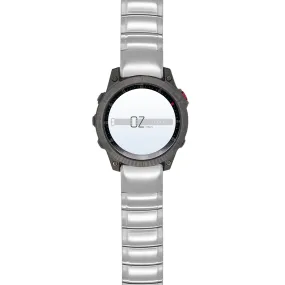 Silver Ceramic Stainless Steel Garmin Fenix 6 / 7 / 8 (47MM) Band