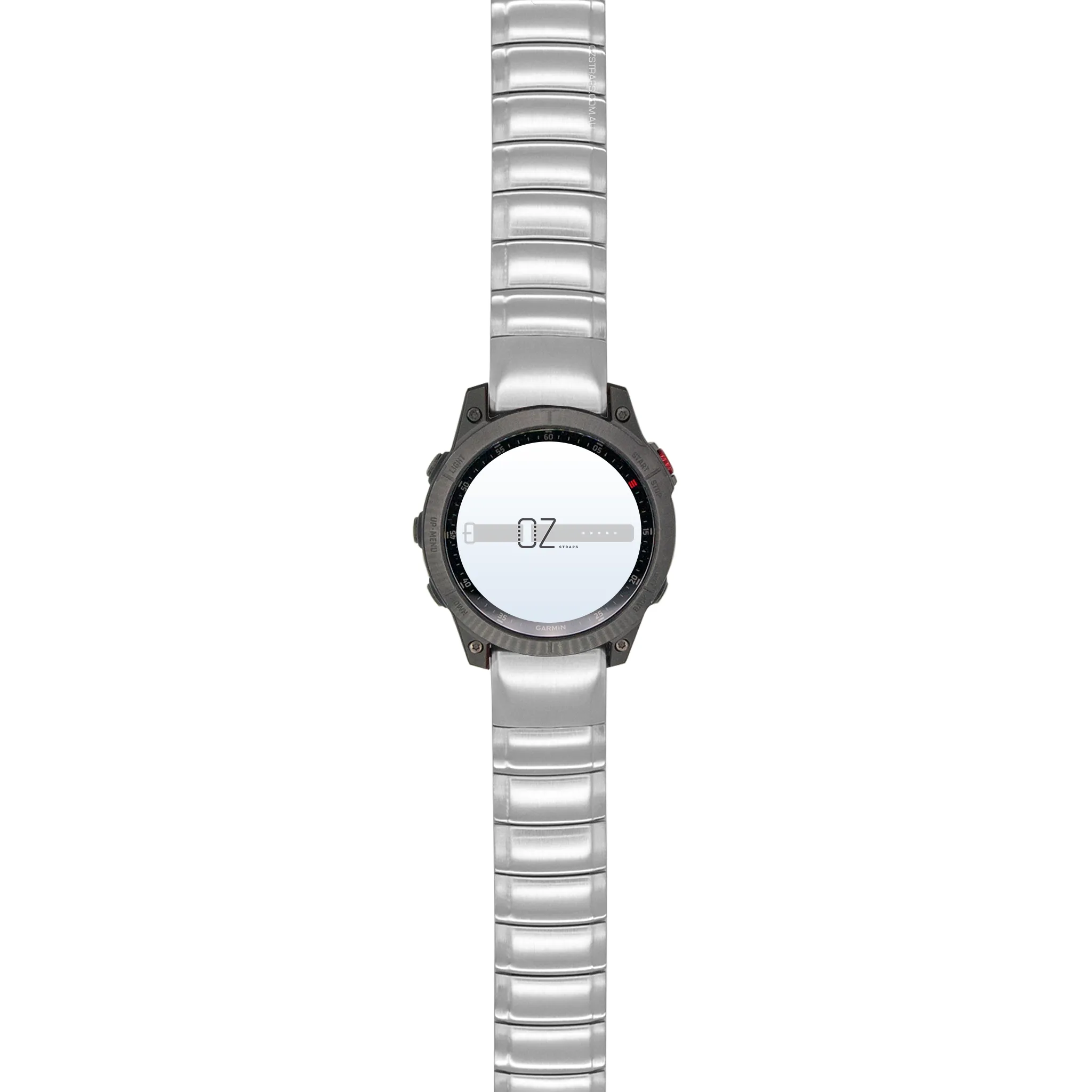 Silver Ceramic Stainless Steel Garmin Fenix 6 / 7 / 8 (47MM) Band