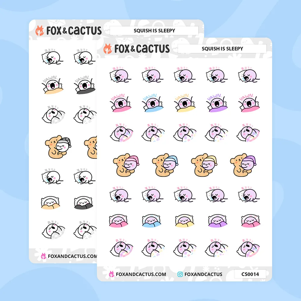 Sleepy Squish Stickers