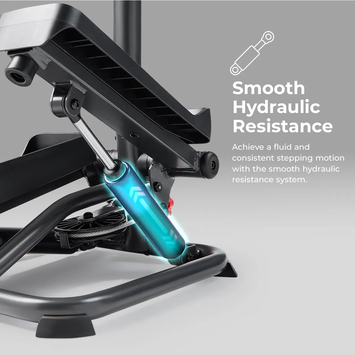 Smart Advanced Stair Exercise Stepper with Handlebar and Resistance Bands