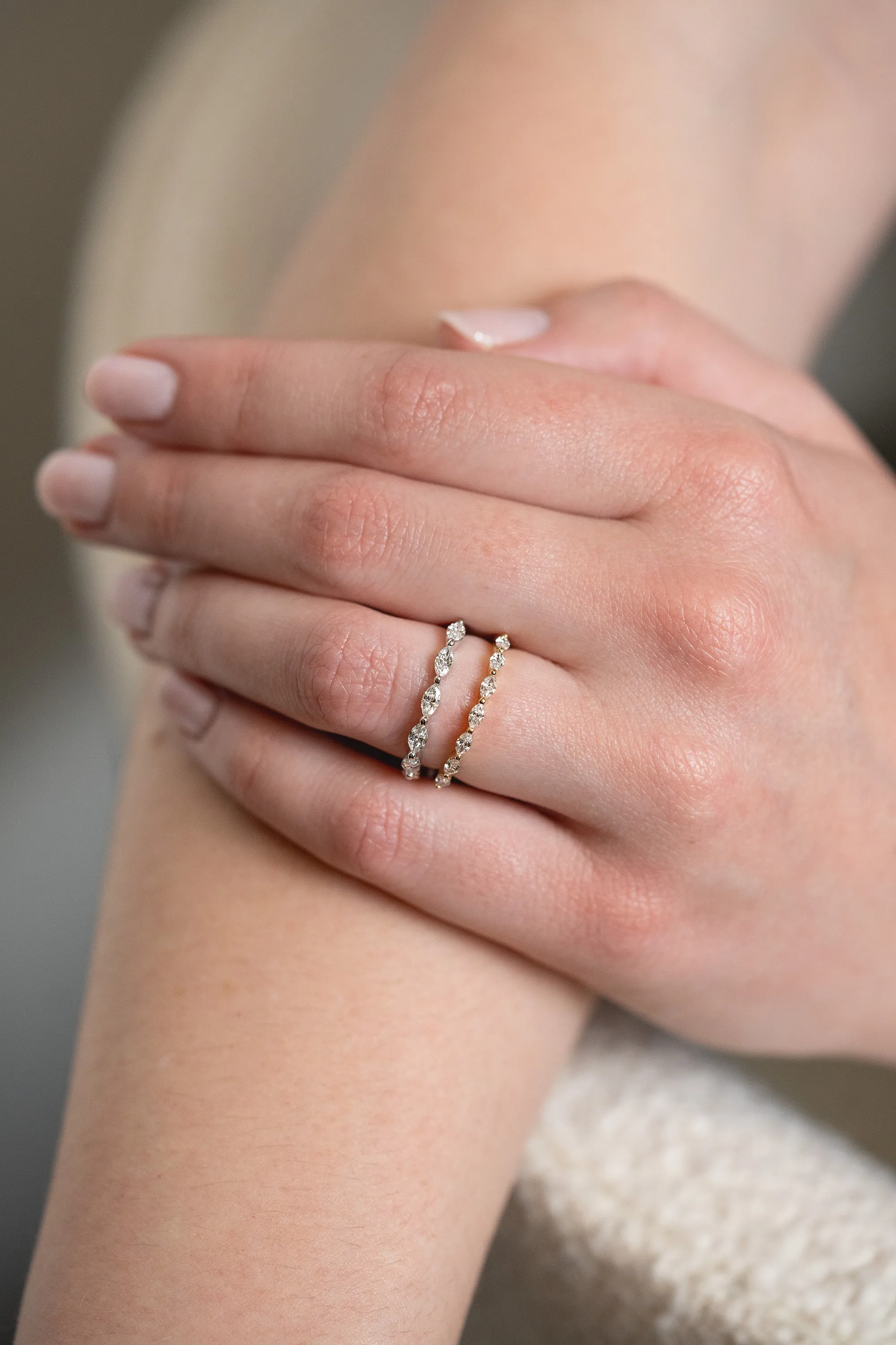 Stackable Marquis Diamond Band