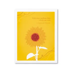 Sun Rises Newborn Baby Card