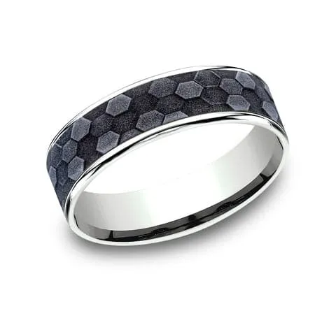 Tantalum Honeycomb Mens Band