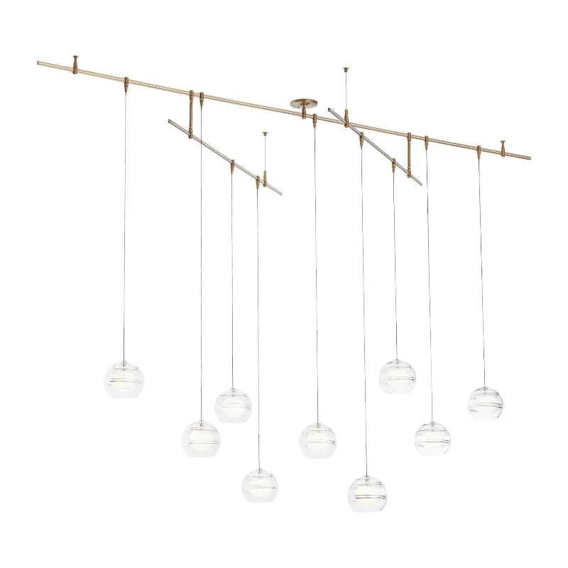 Tech 700SDN9 Sedona 9-lt 96" LED Pendant Chandelier with Remote Canopy