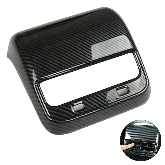 Tesla Model 3 & Y Carbon Fiber Style Rear Air Vent Cover Trim