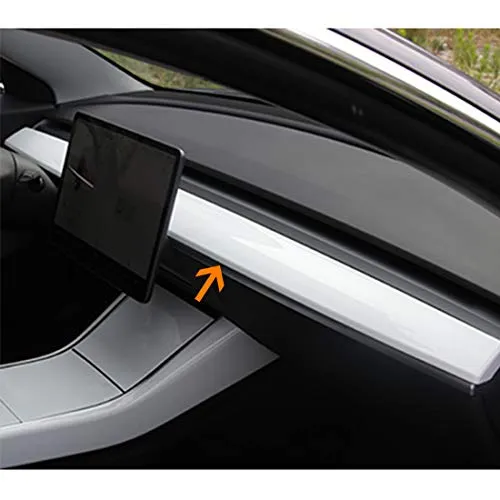Tesla Model 3 & Y Piano White Dashboard Cap