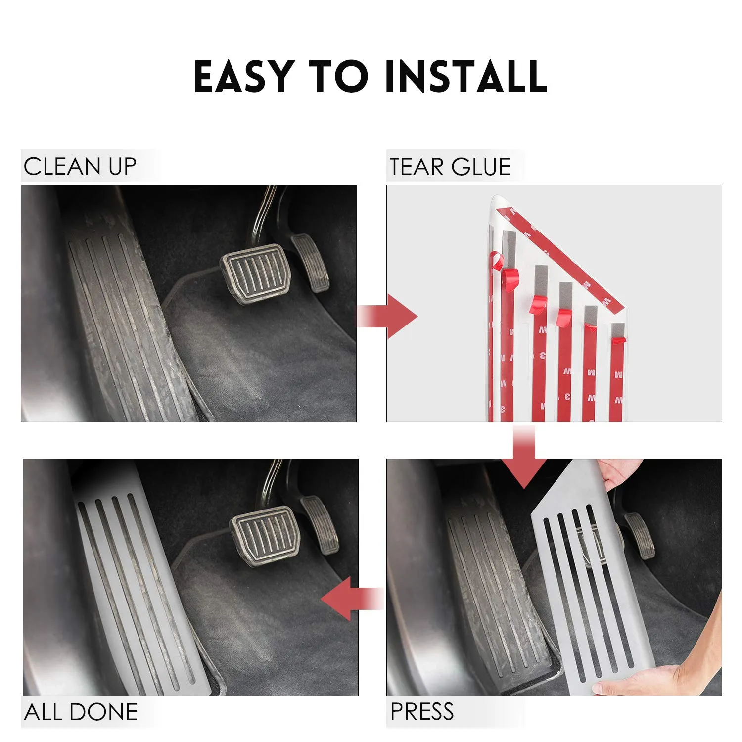 Tesla Model 3 & Y Stainless Steel Footrest Dead Pedal