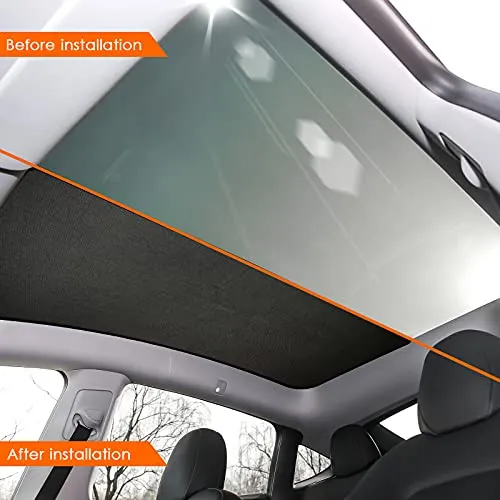 Tesla Model Y Two Piece Glass Roof Sunshade (Won't Sag)
