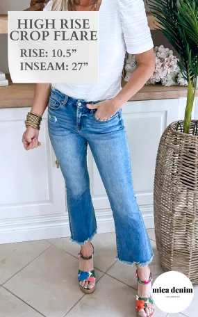 The Abby High Rise Crop Flare Denim Jean | Mica*