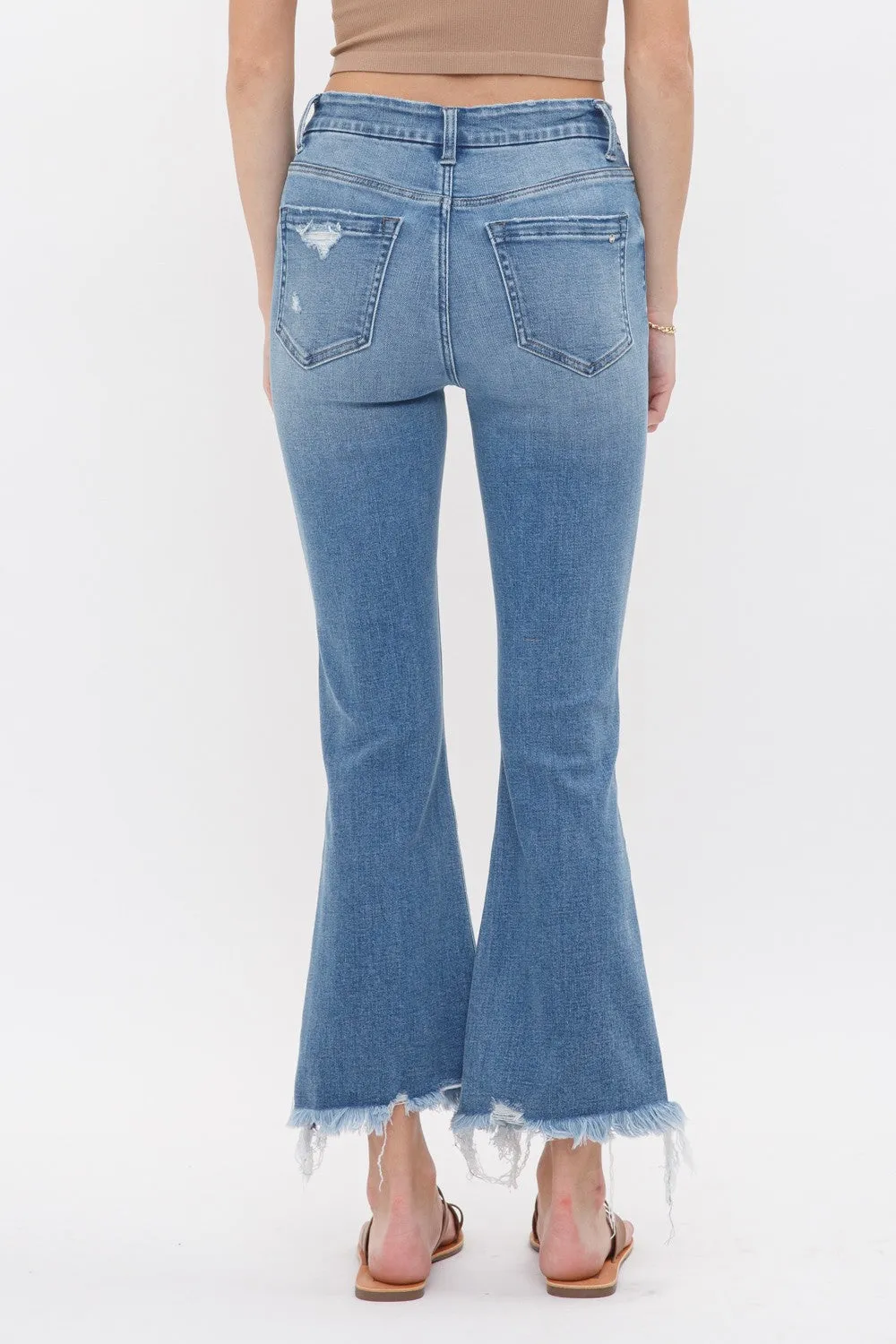 The Abby High Rise Crop Flare Denim Jean | Mica*