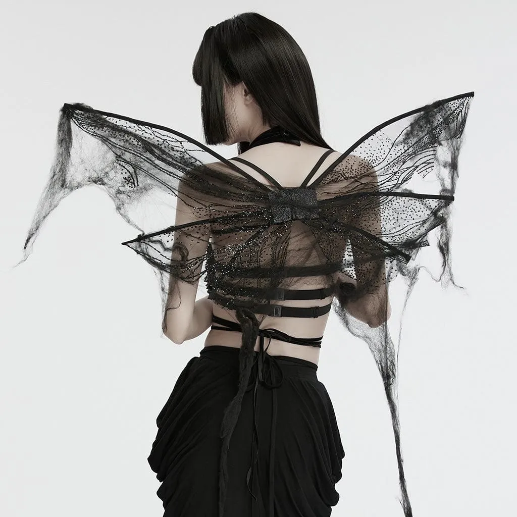Women's Gothic Butterfly Mesh Wings