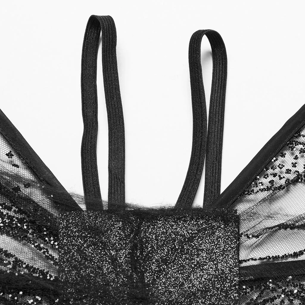 Women's Gothic Butterfly Mesh Wings