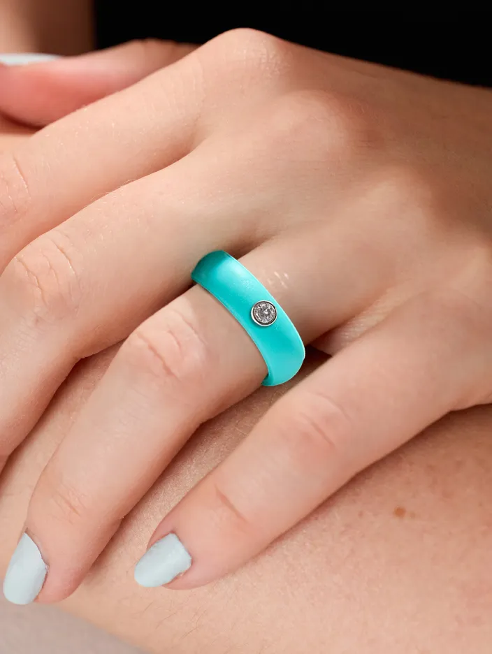 Women's Silver Gemstone Ring