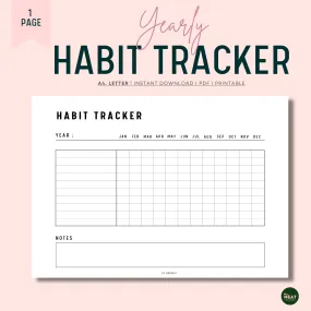 Yearly Habit Tracker - M041